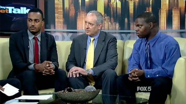Screen capture of Gary Mayerson & Randy as guests in the Good Day TV show
