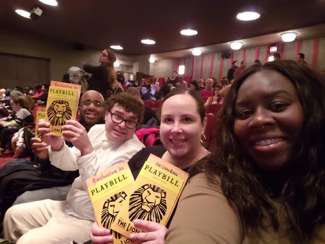 Alex and Terence with 2 Job Path staff at a Broadway show.