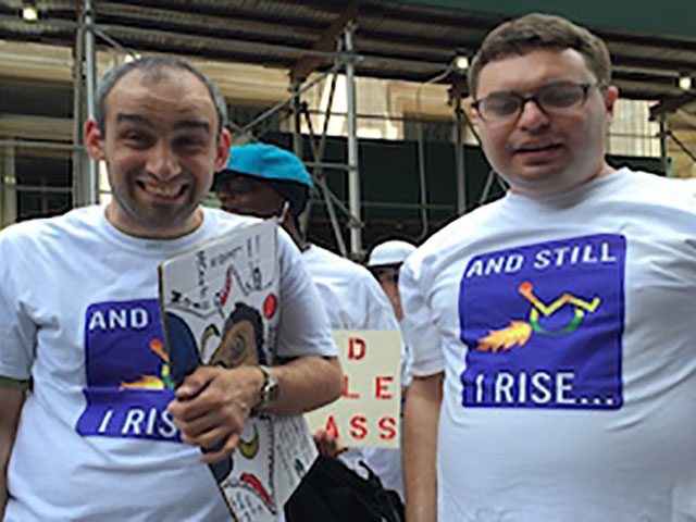 Alex and Josh at the Disability Pride Parade.