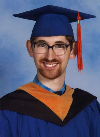 Jake W's college graduation photo.